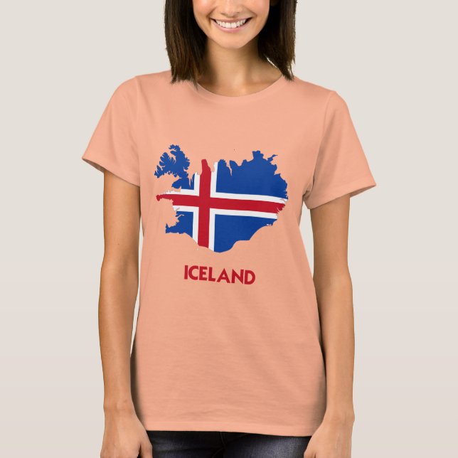 CAMISETA MAPA DE ISLANDIA (Anverso)
