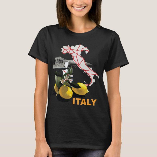 Camiseta Mapa de Italia (Anverso)