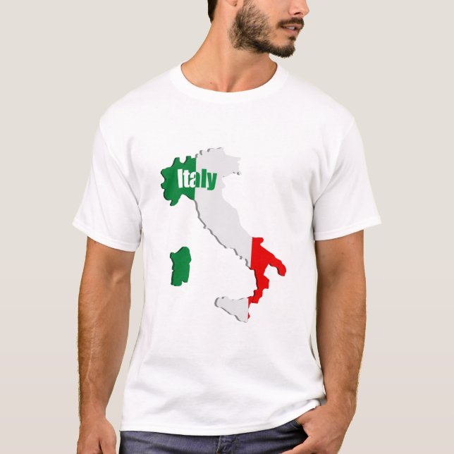 Camiseta Mapa de Italia (Anverso)