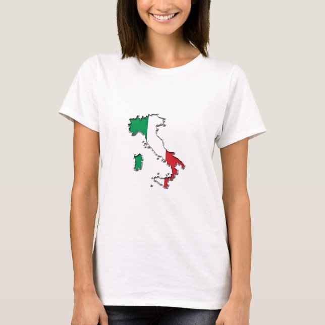 Camiseta Mapa de Italia (Anverso)