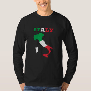 Camiseta Mapa de Italia Bandera Italia Orgullo de la Patria