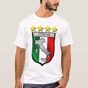 Camiseta mapa de Italia de la bandera de Italia del escudo