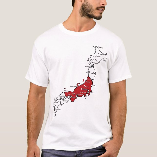 Camiseta Mapa de Japón (Anverso)