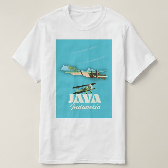 Camiseta Mapa de Java indonesia (Diseño del anverso)