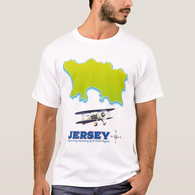 Camiseta Mapa de Jersey. (Anverso)