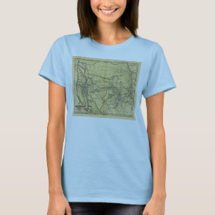 Camiseta Mapa de Josiah Gregg 1844 del territorio indio