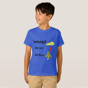 Camiseta Mapa de Kentucky Ave Estatal y Flor