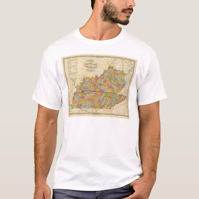 Camiseta Mapa de Kentucky y de Tennessee (Anverso)