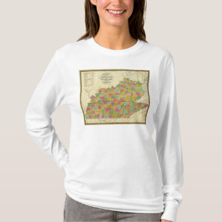 Camiseta Mapa de Kentucky y de Tennessee
