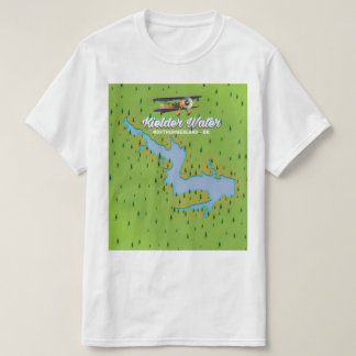 Camiseta Mapa de Kielder Water Northumberland Reino Unido