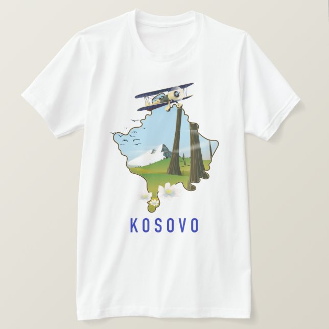 Camiseta Mapa de Kosovo (Anverso del diseño)