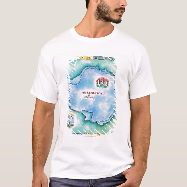 Camiseta Mapa de la Antártida (Anverso)