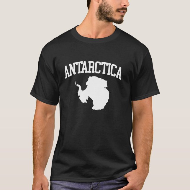 Camiseta Mapa de la Antártida de la Antártida (Anverso)