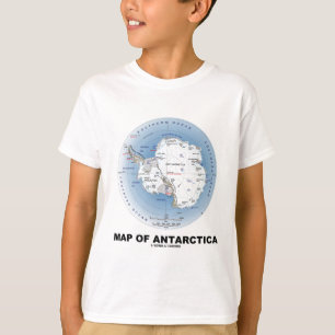 Camiseta Mapa de la Antártida (geografía)