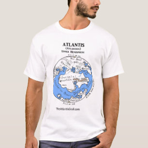 Camiseta Mapa de la Atlántida - ambos hemisferios -