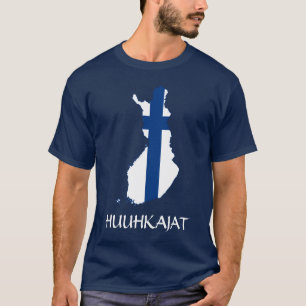 Camiseta Mapa de la bandera AZUL de la NAVY en Finlandia