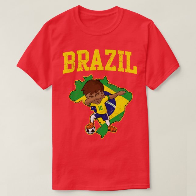 Camiseta Mapa de la bandera brasileña (Diseño del anverso)