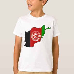 Camiseta Mapa de la bandera de Afganistán