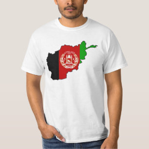 Camiseta Mapa de la bandera de Afganistán