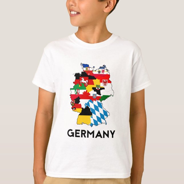 Camiseta mapa de la bandera de Alemania (Anverso)