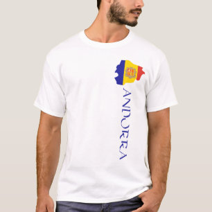 Camiseta Mapa de la bandera de Andorra