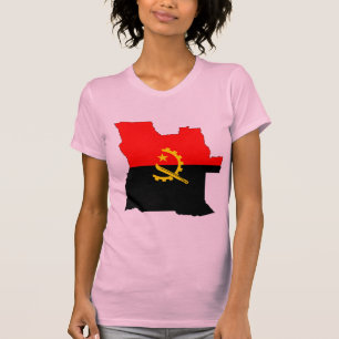 Camiseta Mapa de la bandera de Angola