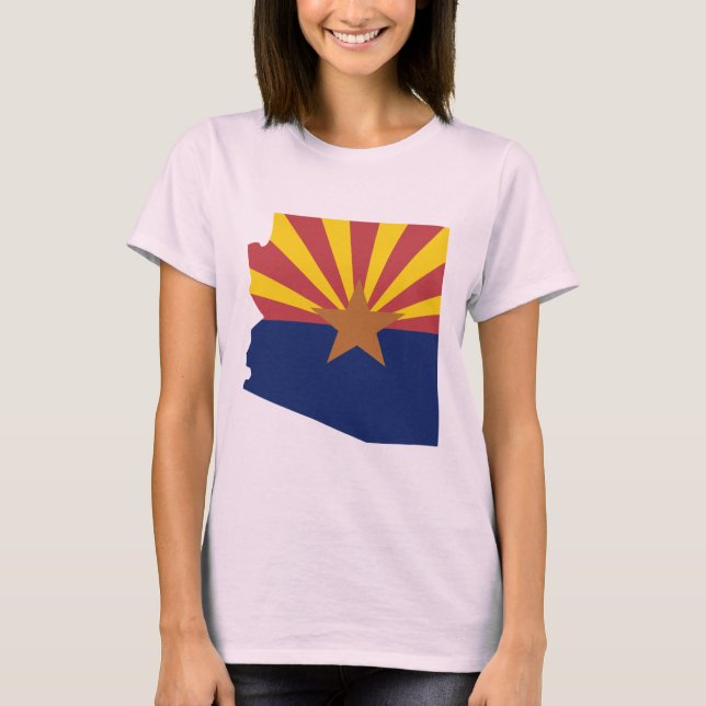 Camiseta Mapa de la bandera de Arizona (Anverso)