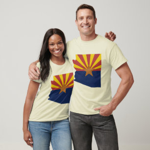 Camiseta Mapa de la bandera de Arizona