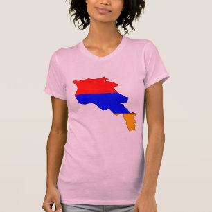 Camiseta Mapa de la bandera de Armenia