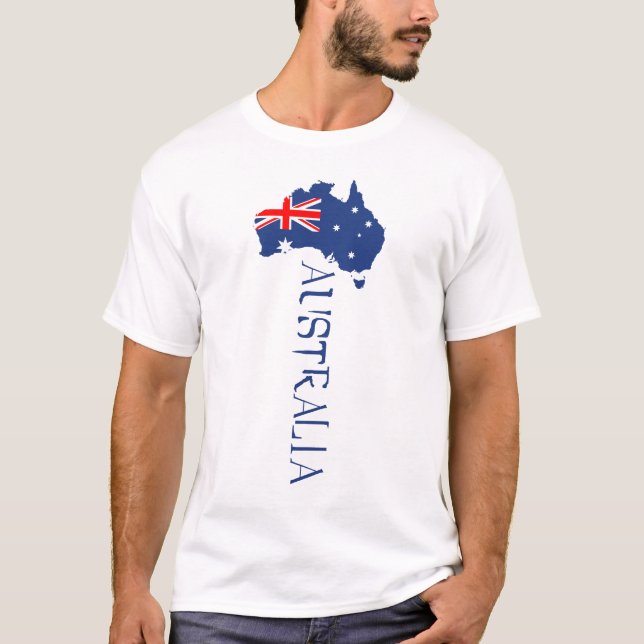 Camiseta Mapa de la bandera de Australia (Anverso)