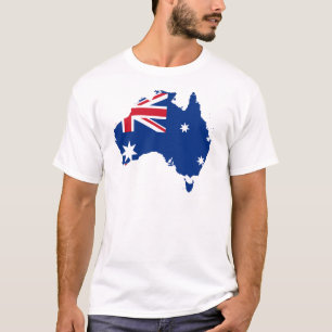 Camiseta mapa de la bandera de Australia