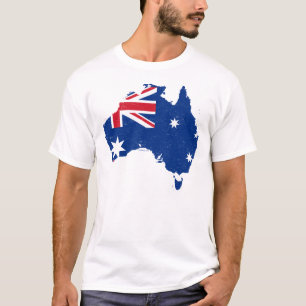Camiseta Mapa de la bandera de Australia