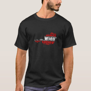 Camiseta Mapa de la bandera de Austria para las ciudades au