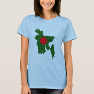 Camiseta Mapa de la bandera de Bangladesh