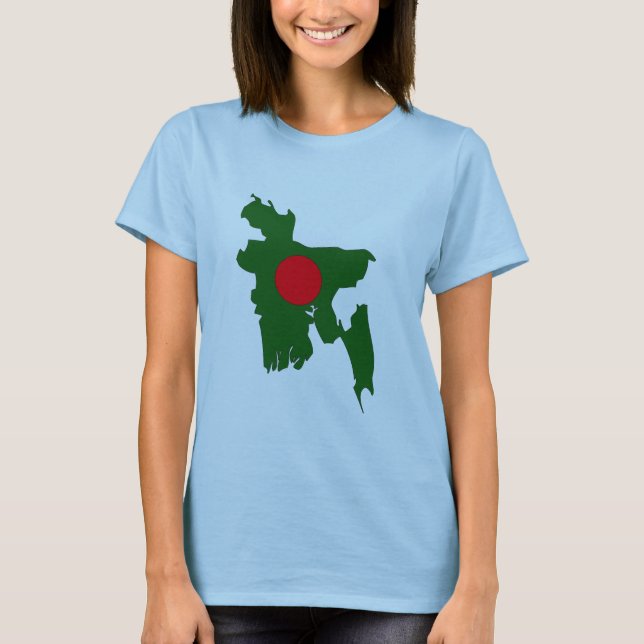 Camiseta Mapa de la bandera de Bangladesh (Anverso)