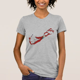 Camiseta Mapa de la bandera de Bermudas