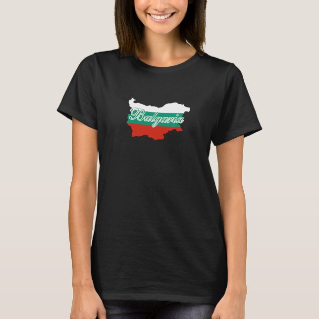 Camiseta mapa de la bandera de Bulgaria (Anverso)