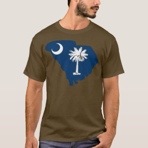 Camiseta Mapa de la bandera de Carolina del Sur