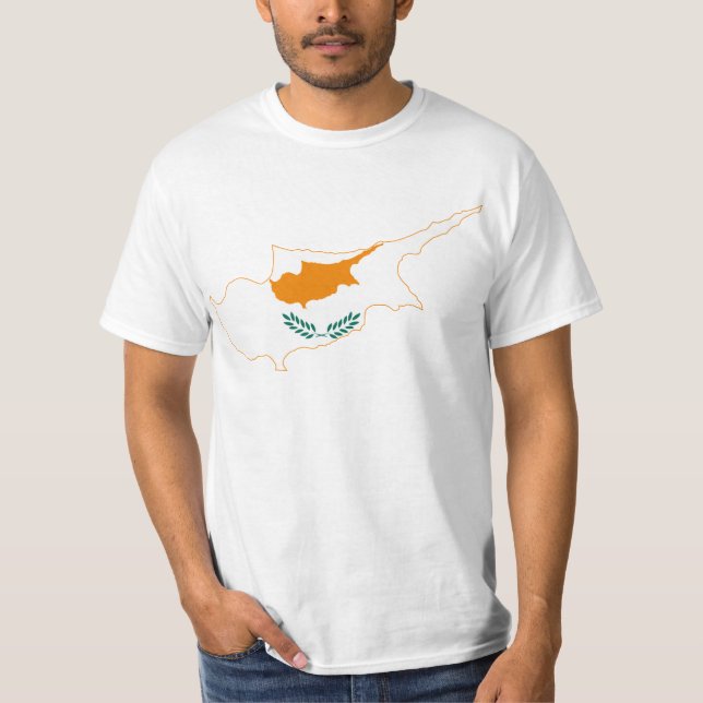 Camiseta Mapa de la bandera de Chipre CY (Anverso)