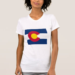 Camiseta Mapa de la bandera de Colorado