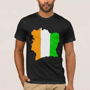 Camiseta Mapa de la bandera de Cote Divoire del mismo