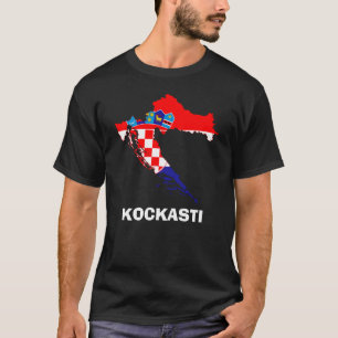 Camiseta Mapa de la bandera de Croacia
