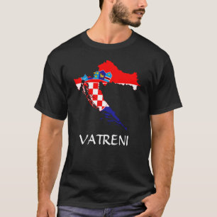 Camiseta Mapa de la bandera de Croacia Vatreni T-Shirt