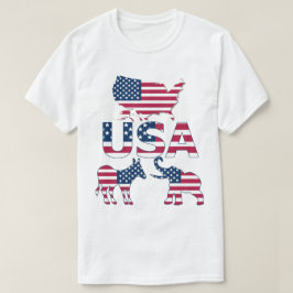 Camiseta Mapa de la bandera de EE.UU. Elecciones políticas 