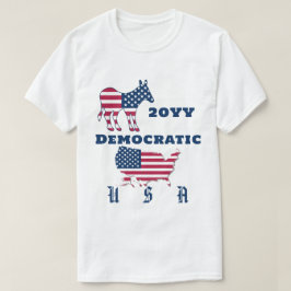 Camiseta Mapa de la bandera de EE.UU. Fiesta democrático Do