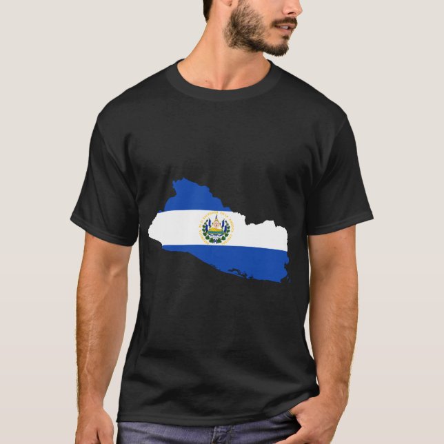 Camiseta Mapa de la bandera de El Salvador (Anverso)