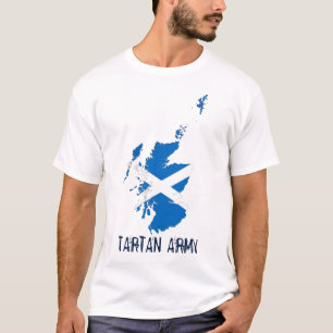 Camiseta Mapa de la bandera de Escocia