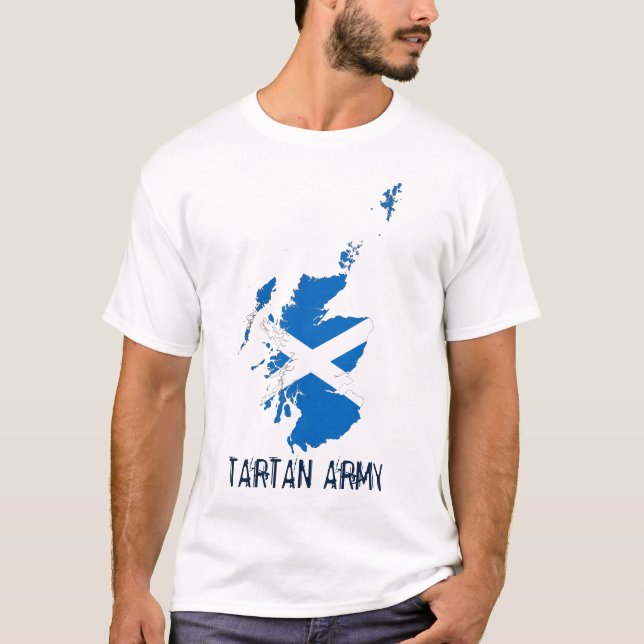 Camiseta Mapa de la bandera de Escocia (Anverso)