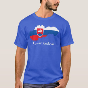Camiseta Mapa de la bandera de Eslovaquia Bojovní Jondovci