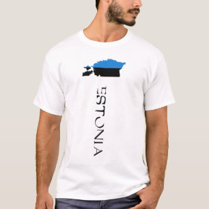 Camiseta Mapa de la bandera de Estonia 
